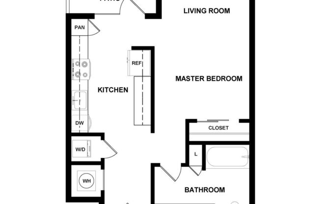 Studio, 1 bath, 550 sqft, $1,201