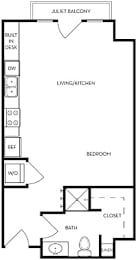 Studio, 1 bath, 545 sqft, $941