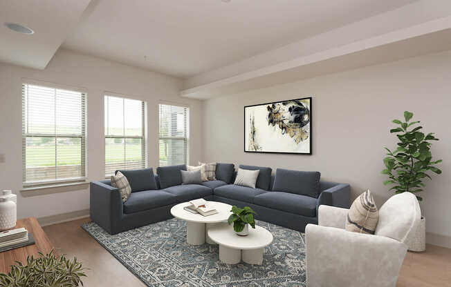 Living Room with Hard Surface Flooring