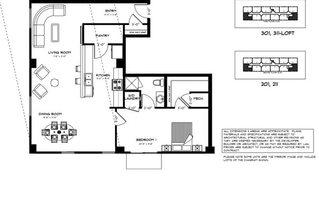 1 bed, 1 bath, 745 sqft, $1,585, Unit 301L