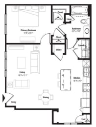1 bed, 1 bath, 816 sqft, $1,746