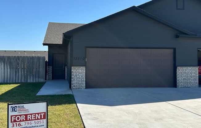 Duplex with 2 Car Garage near Goddard- $1470 - plus Fees moves you in !