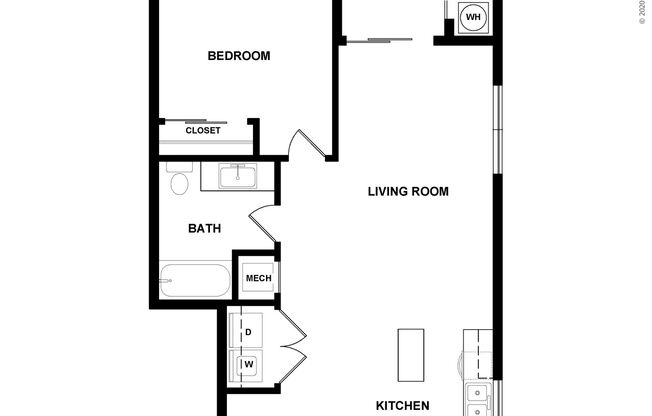 1 bed, 1 bath, 692 sqft, $1,370