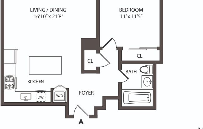 1 bed, 1 bath, 738 sqft, $4,399, Unit 1005