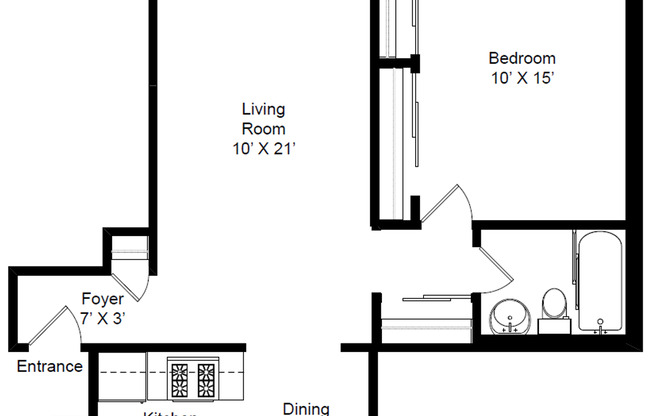 1 bed, 1 bath, 675 sqft, $1,845, Unit 417-307
