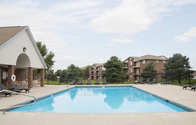 Swimming pool with view of buildings in the background at Northridge in Lincoln, NE