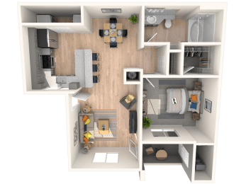 1 bed, 1 bath, 749 sqft, $1,600