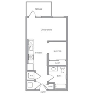 1 bed, 1 bath, 559 sqft, $3,190