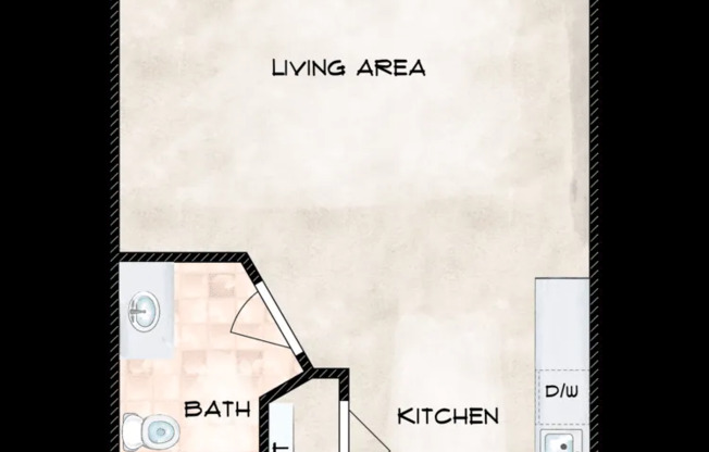 Studio, 1 bath, 310 sqft, $1,350