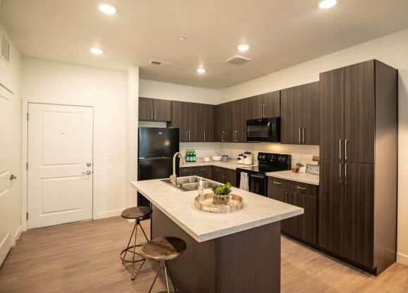 Island Kitchen at Garden Lofts Apartments, Salt Lake City, 84101