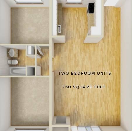 2 beds, 1 bath, 760 sqft, $1,375, Unit 75