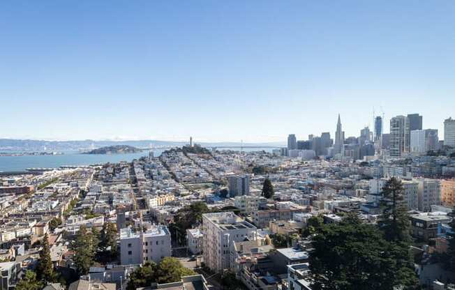 a view of the city of san francisco from coit tower