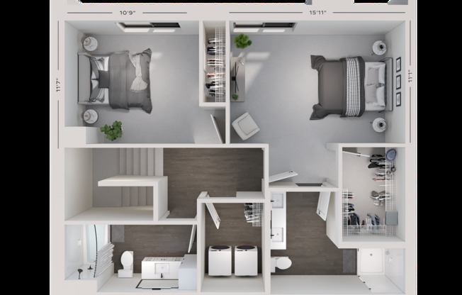 2 beds, 2.5 baths, 1,508 sqft, $3,350, Unit 112