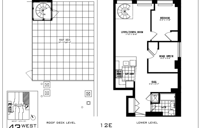 2 beds, 1 bath, $6,800, Unit 12E