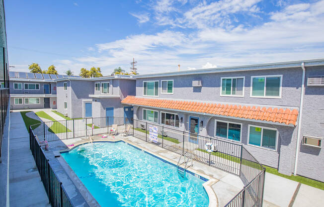 our apartments have a large swimming pool in front of our building