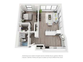 1 bed, 1 bath, 774 sqft, $2,450