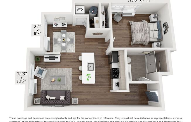 1 bed, 1 bath, 760 sqft, $2,390, Unit 507
