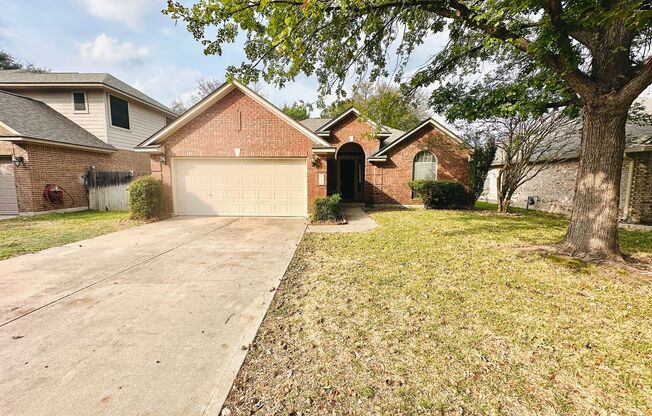 Spacious 3-Bedroom Home in Lakeline Oaks – No Carpet, Private Yard & 2-Car Garage!