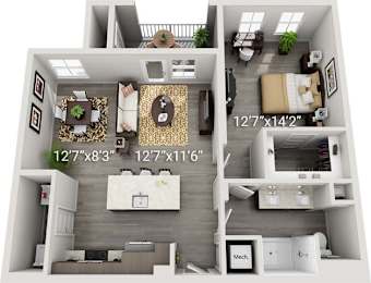 1 bed, 1 bath, 867 sqft, $1,985