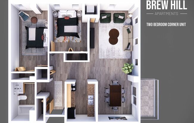 2 beds, 1 bath, 990 sqft, $1,900, Unit 601