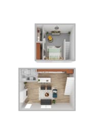 1 bed, 1 bath, 450 sqft, $1,930