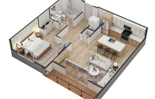 1 bed, 1 bath, 751 sqft, $1,790, Unit 223