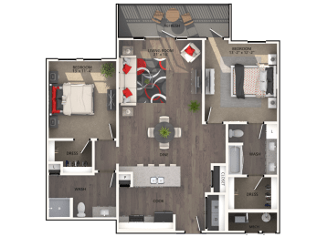 2 beds, 2 baths, 1,245 sqft, $2,109
