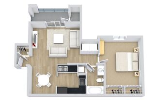 1 bed, 1 bath, 695 sqft, $1,100, Unit 02-305