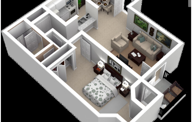 1 bed, 1 bath, 900 sqft, $1,374