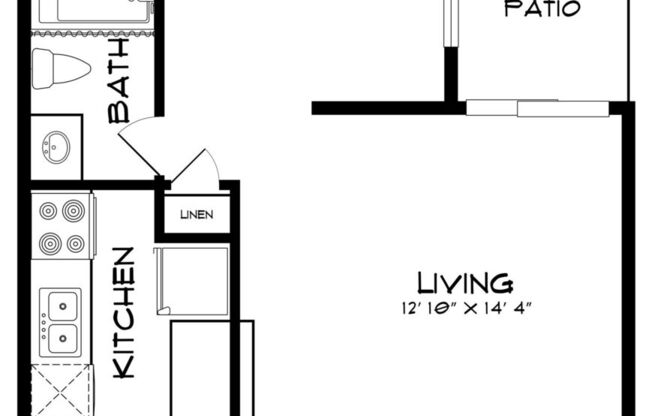 1 bed, 1 bath, 555 sqft, $946