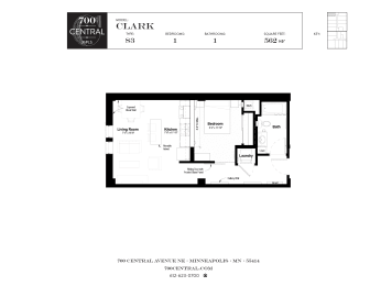 1 bed, 1 bath, 562 sqft, $1,524