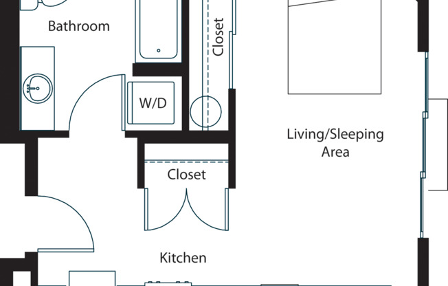 Studio, 1 bath, 397 sqft, $1,955, Unit 120