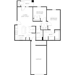 2 beds, 2 baths, 1,073 sqft, $1,895