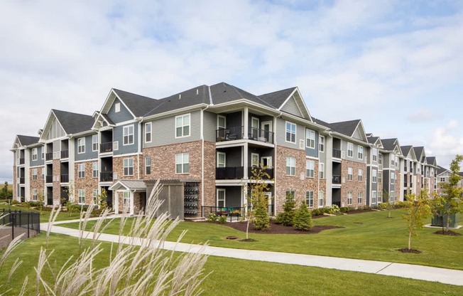 A large apartment complex with multiple buildings and landscaped grounds.