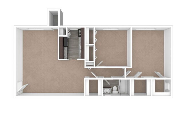 2 beds, 1 bath, 930 sqft, $1,510