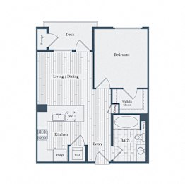 1 bed, 1 bath, 665 sqft, $2,729
