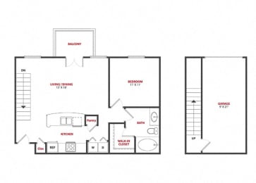 1 bed, 1 bath, 826 sqft, $1,708