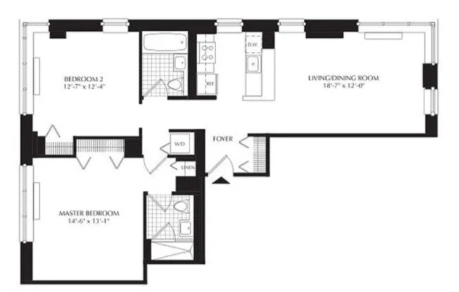 2 beds, 2 baths, $8,129, Unit 20A