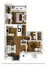 2 beds, 2 baths, 935 sqft, $1,569