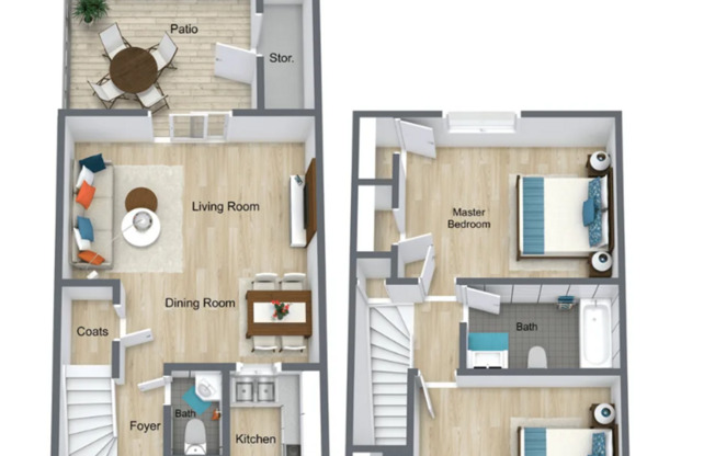 2 beds, 1 bath, 1,200 sqft, $1,350