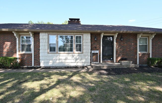 Three bedroom two and a half bath Brick Ranch located in Platte City