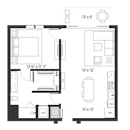 1 bed, 1 bath, 780 sqft, $1,820