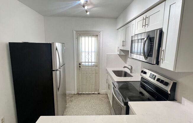 SPACIOUS UPGRADED TWO-BED ONE-BATH UNIT LOCATED IN THE HEART OF LITTLE HAVANA. THE BUILDING HAS A WASHER AND DRYER ON SITE