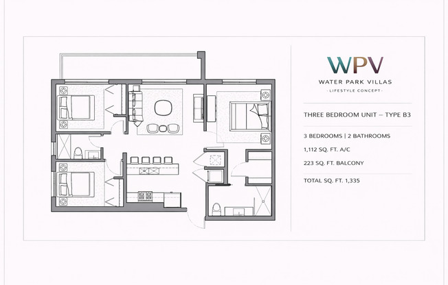 3 beds, 2 baths, 1,335 sqft, $3,700, Unit 210