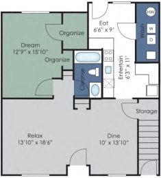 1 bed, 1 bath, 960 sqft, $1,645