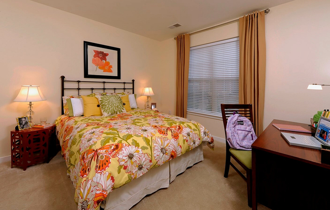 Spacious Bedroom Large Enough For a Queen Bedroom Set & Work From Home Space