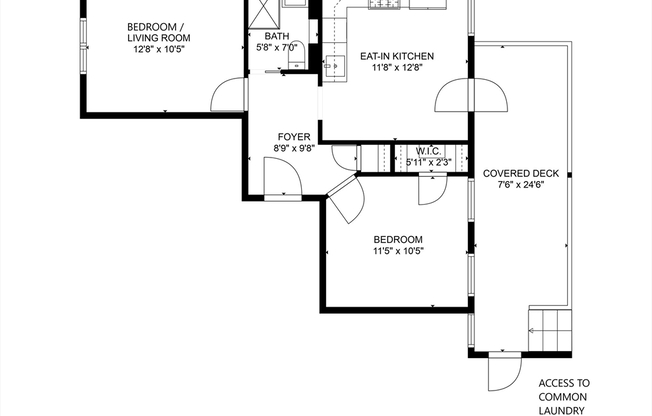 2 beds, 1 bath, 550 sqft, $2,250, Unit 2