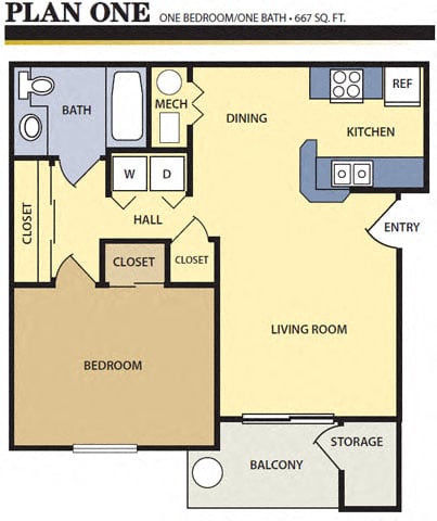 1 bed, 1 bath, $1,227