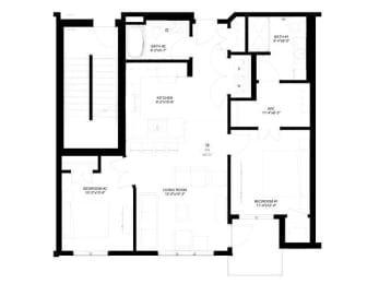 2 beds, 2 baths, 940 sqft, $1,562