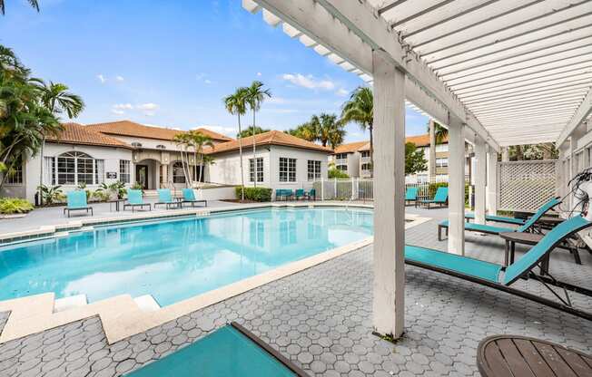 the swimming pool at the preserve at polo apartments fl
